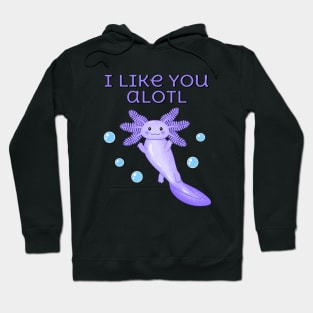 I like you a lot, cute axolotl Hoodie